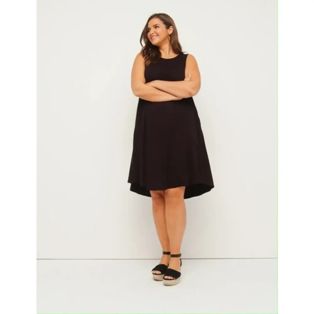 Lane Bryant Sleeveless Swing Dress – Black – Size 26 - Picture 4 of 7